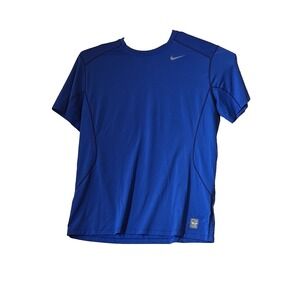 Nike Pro Combat Shirt Hypercool Men's XL Blue Fitted Dri-Fit  Short Sleeve Tee